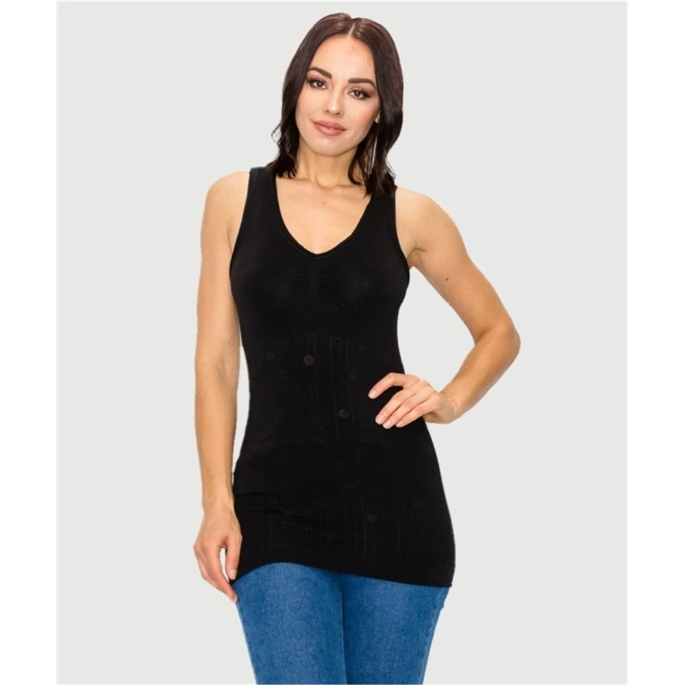 NWOT Last Tango S/M Seamless Tank Top Black Polka Dot 132450